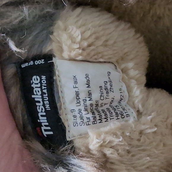 Northside Kathmandu Tan Suede Duck Boot Faux Fur Lined Size 9 - Picture 7 of 7